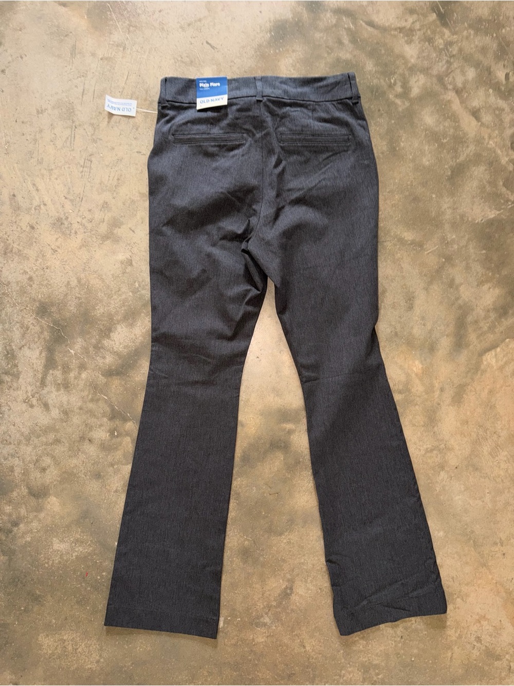 NWT Old Navy High Rise Pixie Flare Dress Pants Gray Size 4 Secret Smooth - Picture 7 of 9